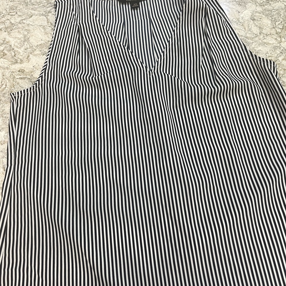 Striped v-neck top